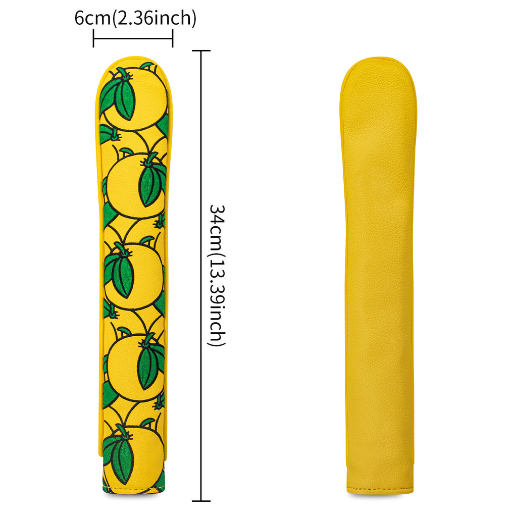 Orange Fruit Embroidery alignment sticks golf cover