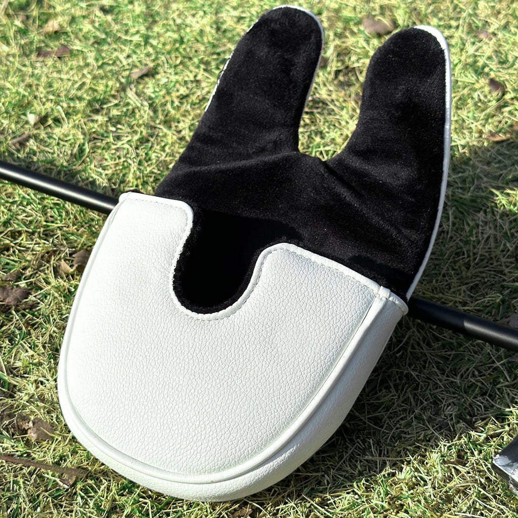 Square Mallet Putter Cover Sporty Style PU Leather Headcover