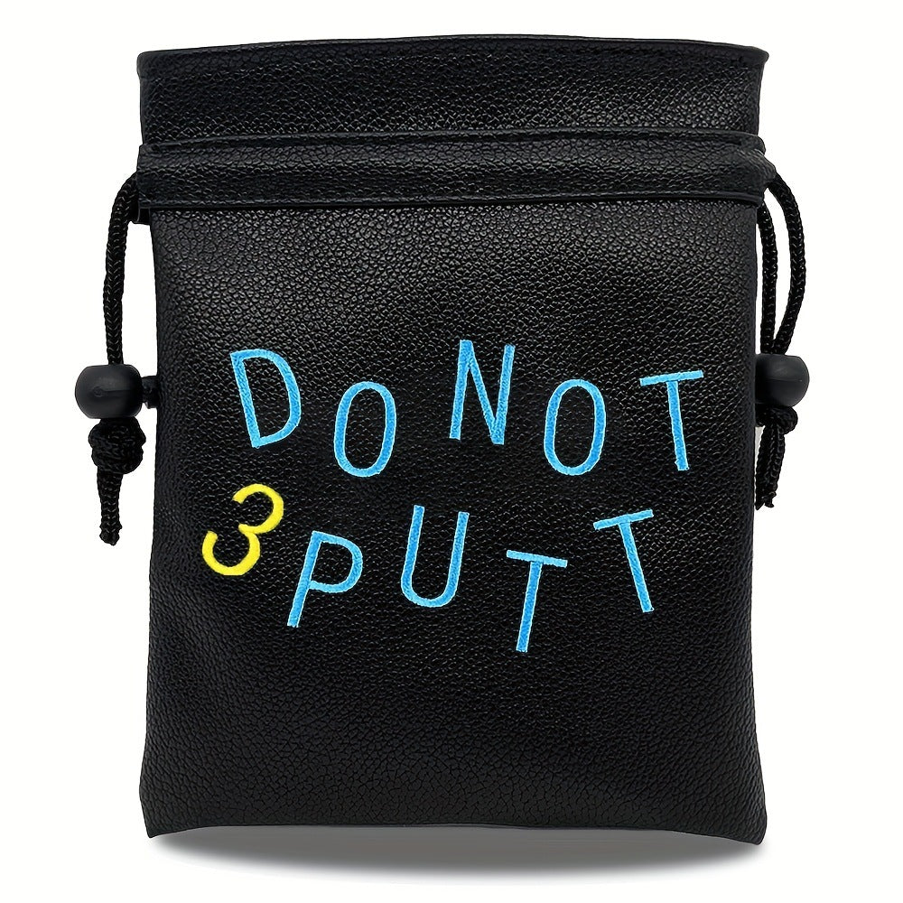 Valuables pouch for golf bag DO NOT 3 PUTT" letter embroidery for Men Women