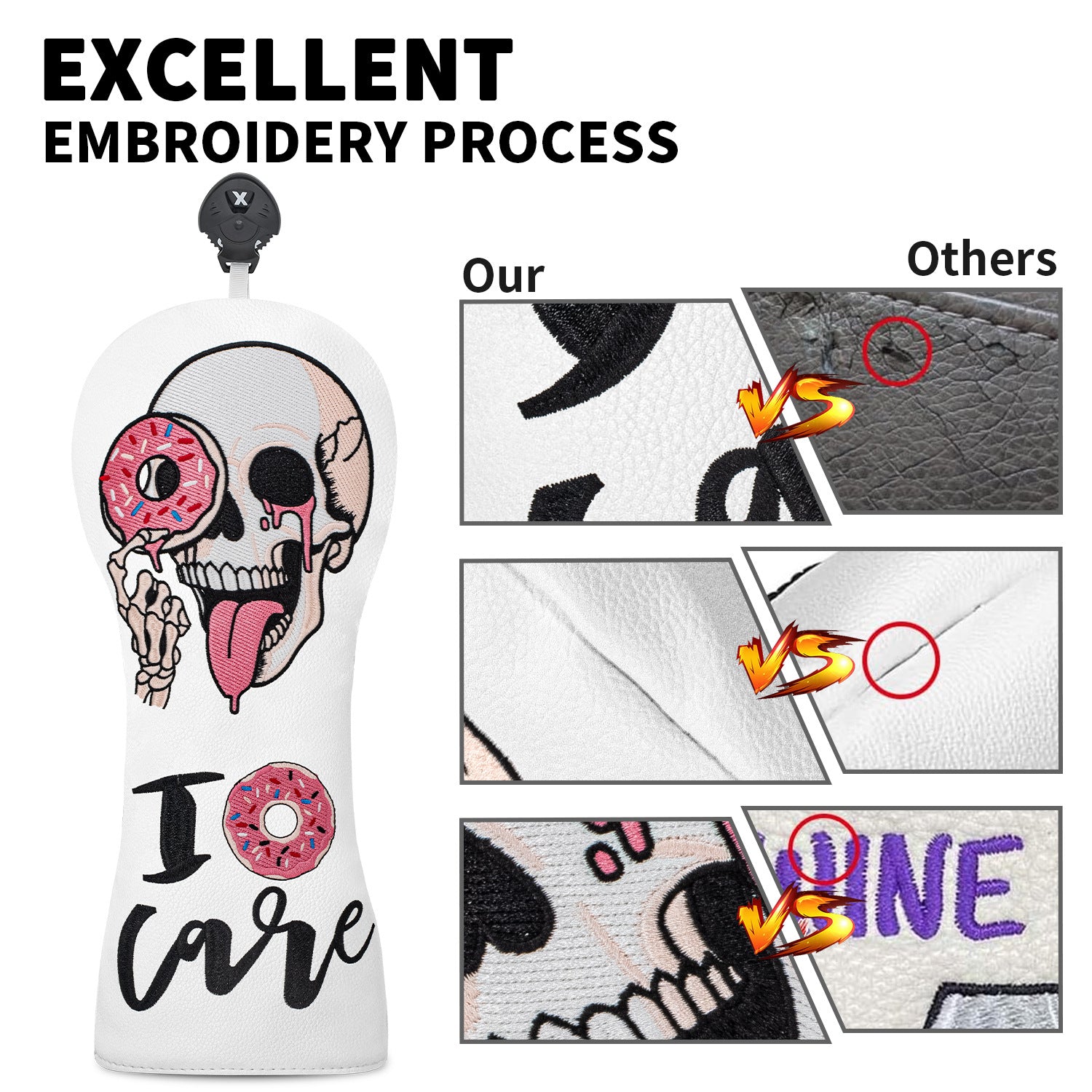 Funny Skull Golf Club Head Covers