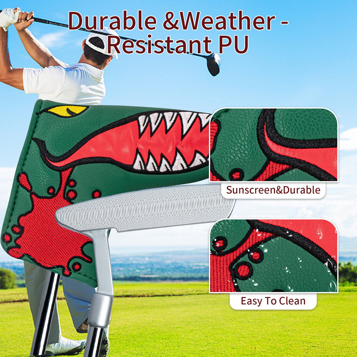 Crocodile Embroidery for Scotty Cameron Odyssey Taylormade Blade Putters