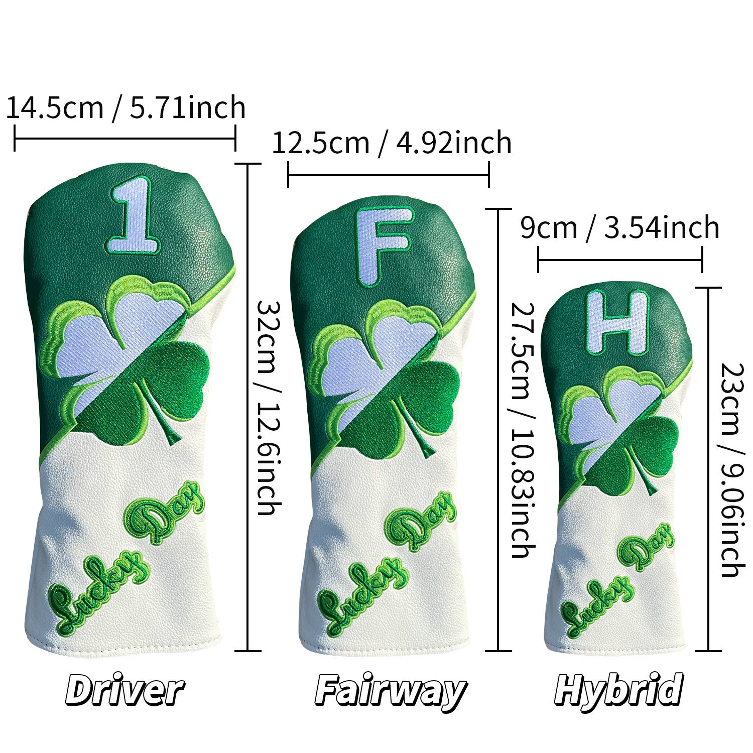 Lucky Four Leaf Clover Golf Club Covers
