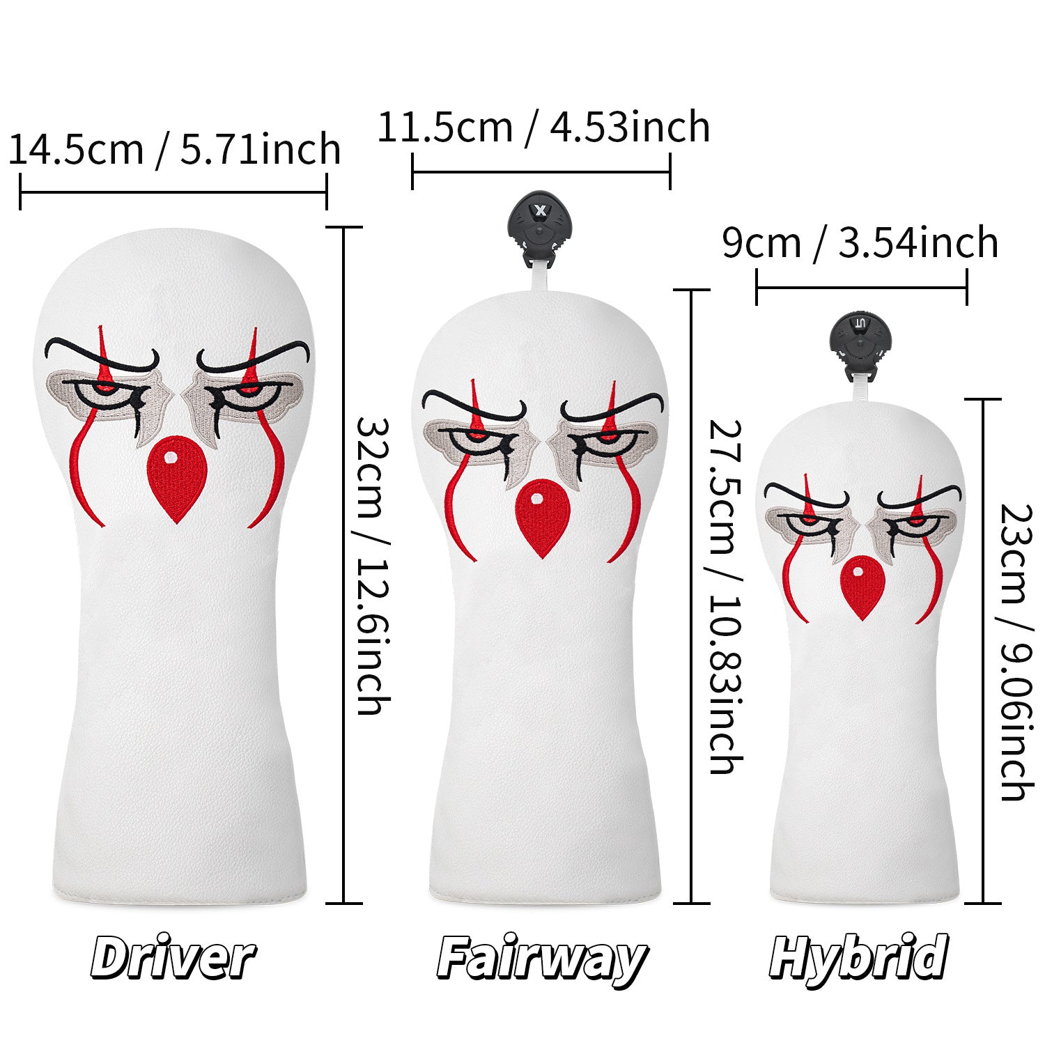 Christmas Clown Golf Club Head Covers