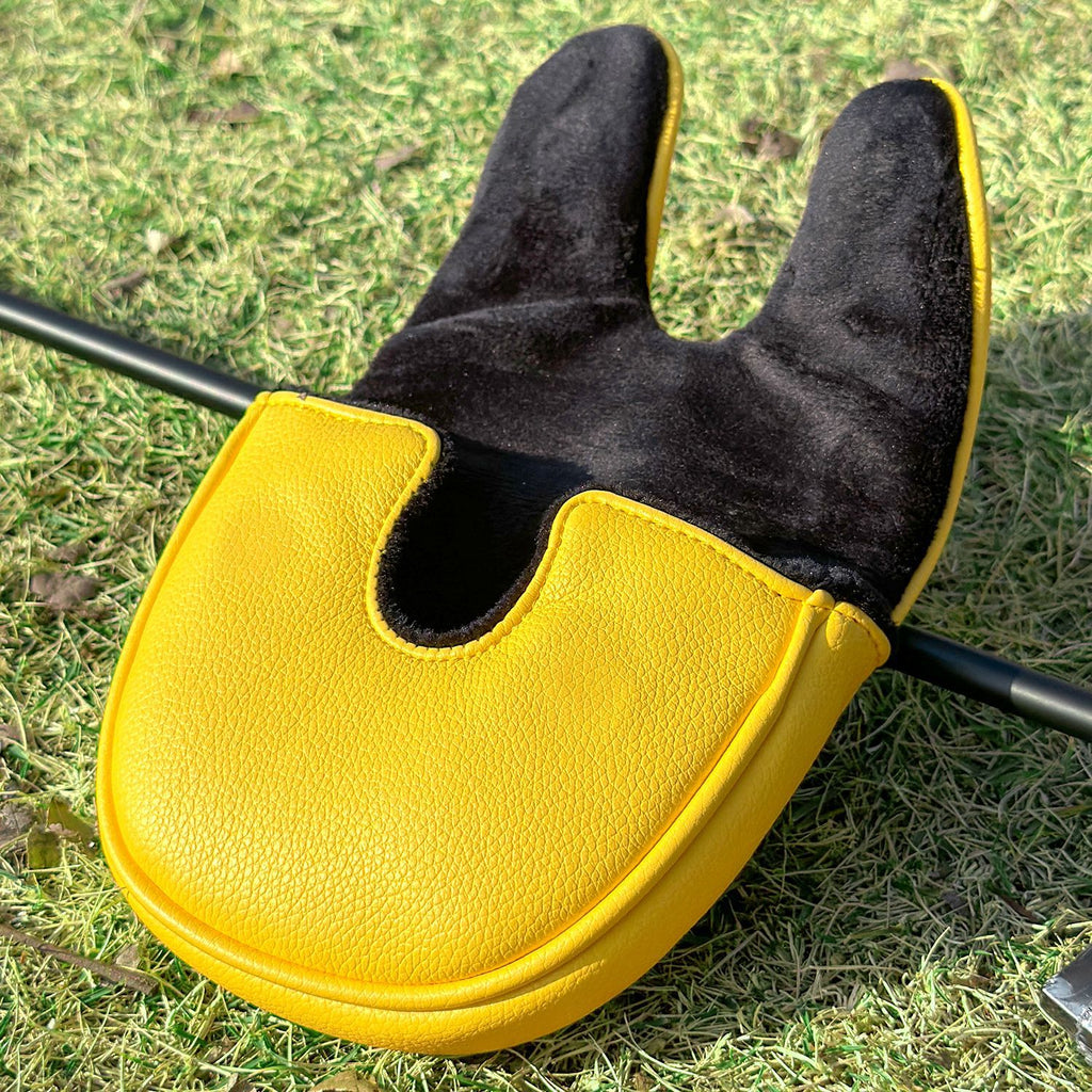 Square Putter Cover Crown Embroidery PU Leather