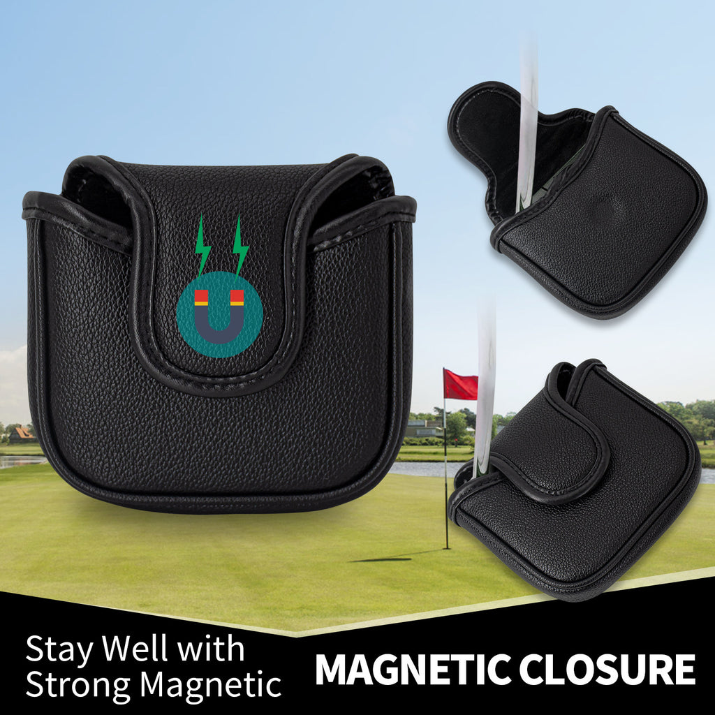 Golf Mallet Putter Cover  Golf Club Cover with Strong Magnetic Closure