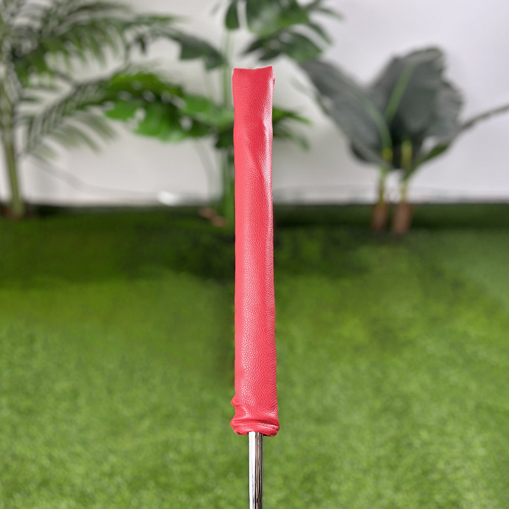 Minimalist Solid-Color PU Leather lignment sticks golf cover