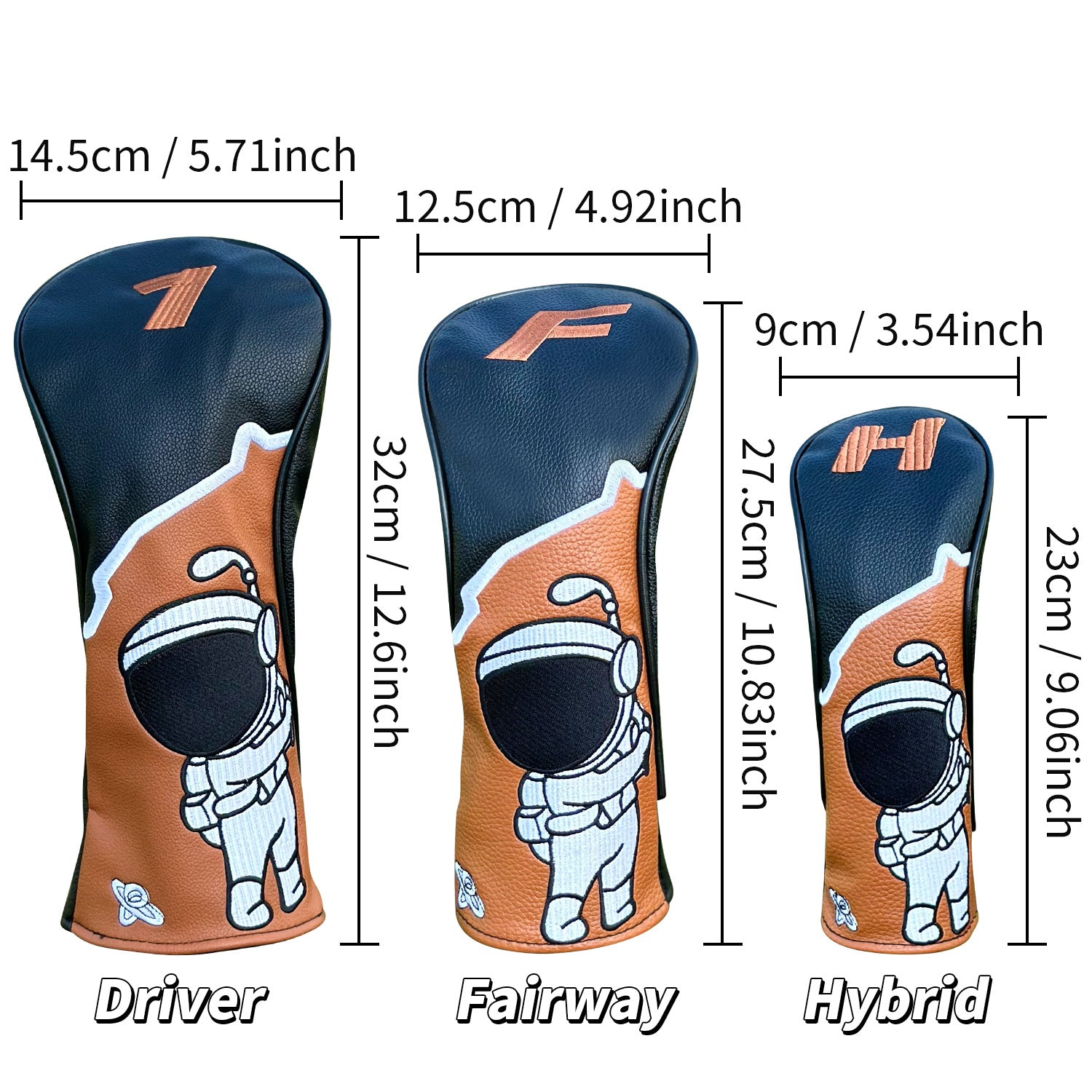 Astronaut Themed Creative Golf Club Head Covers