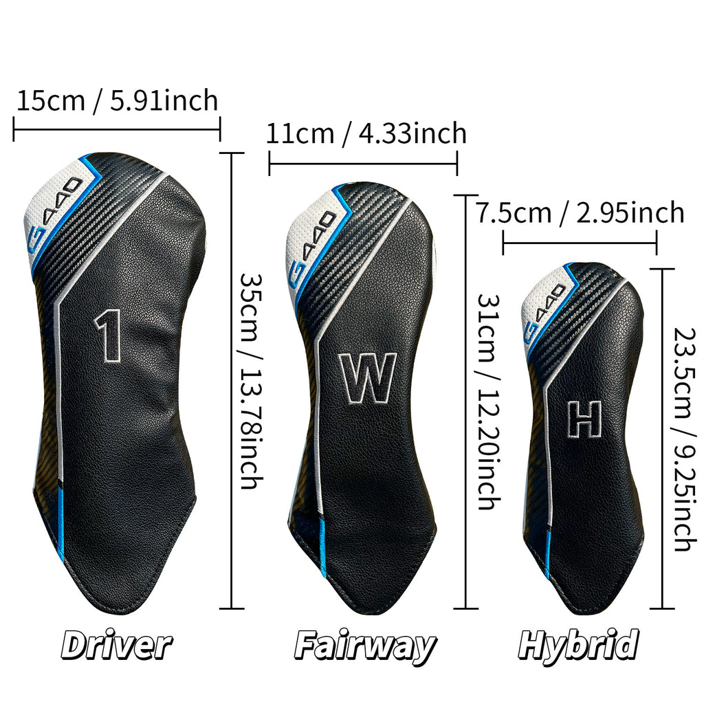 Sports Golf Head Covers 4pcs or 1pc  Premium PU Leather