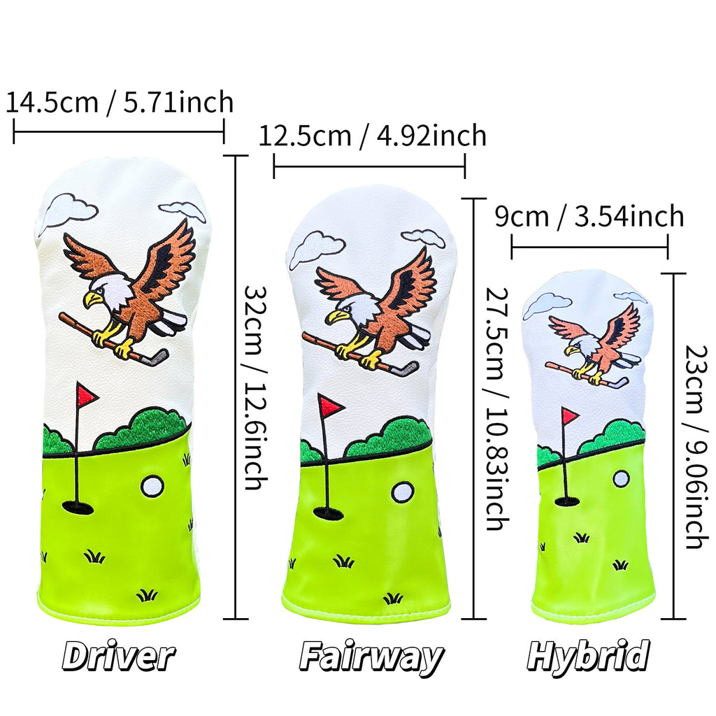 Eagles Golf Club Covers 4-Piece PU Leather Protector