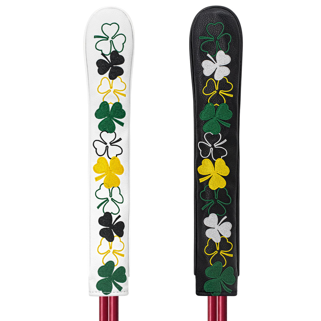 Four-Leaf Clover Embroidery alignment sticks golf cover