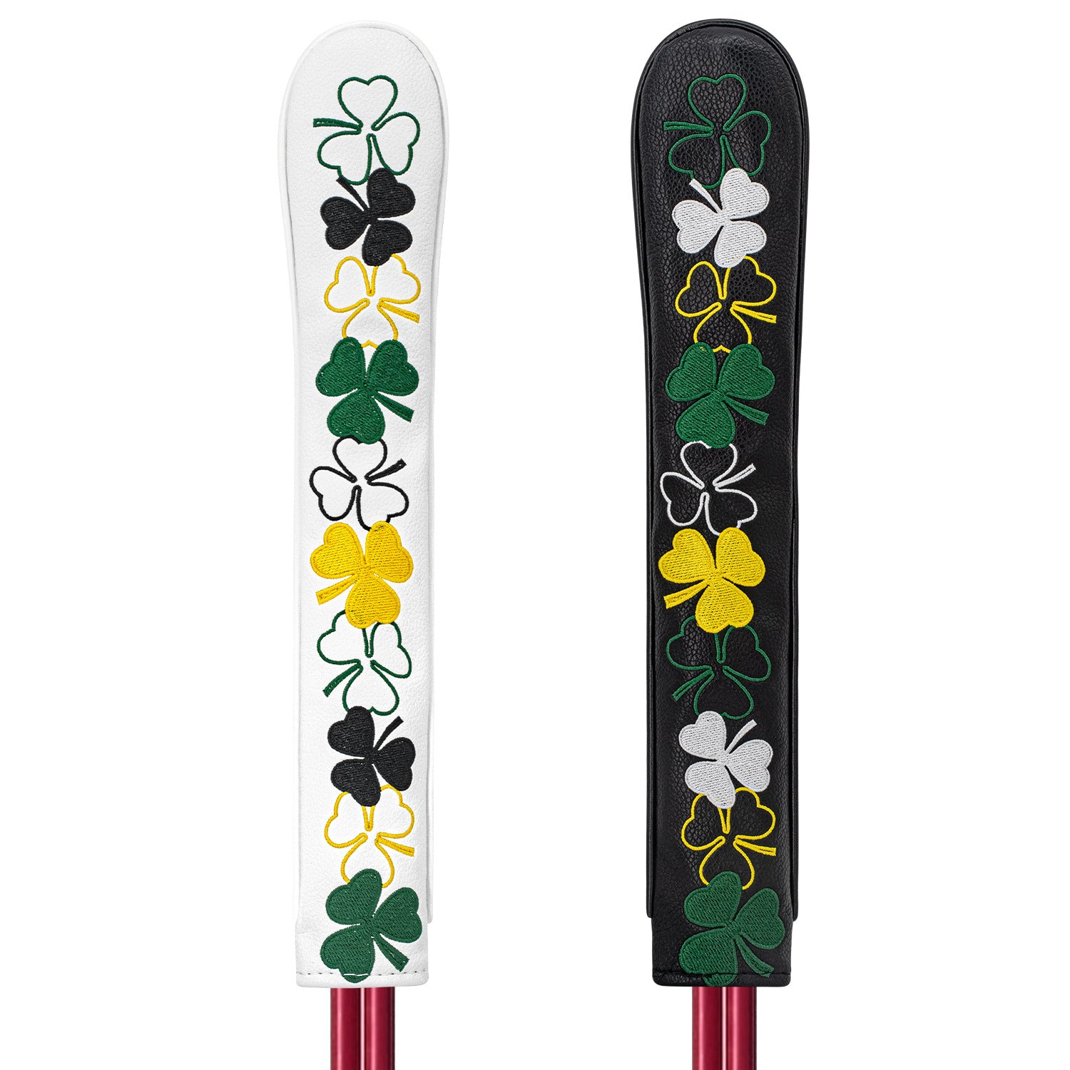 Four-Leaf Clover Embroidery alignment sticks golf cover