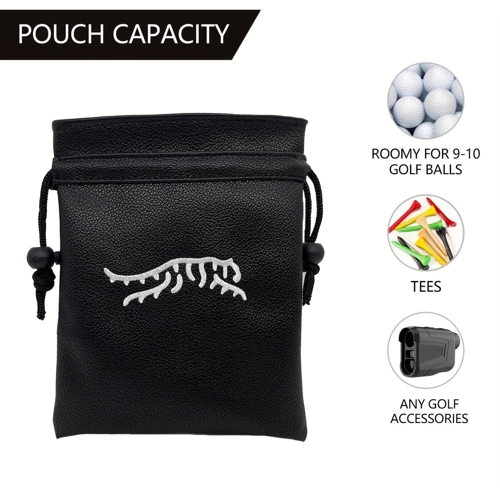 Tiger Woods embroidery Leather golf valuables bag