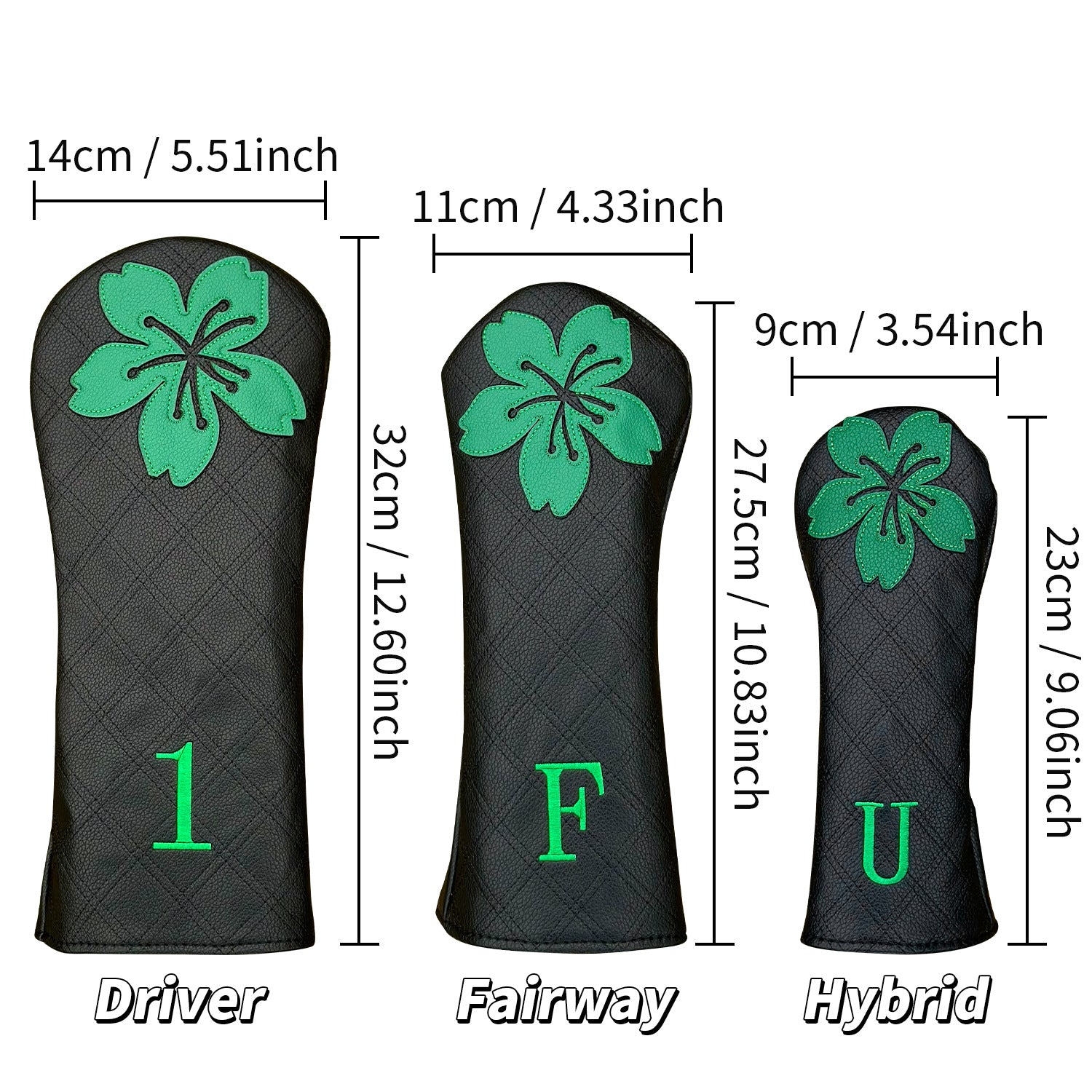 Cherry Blossom Golf Headcovers Leather Golf Club Covers