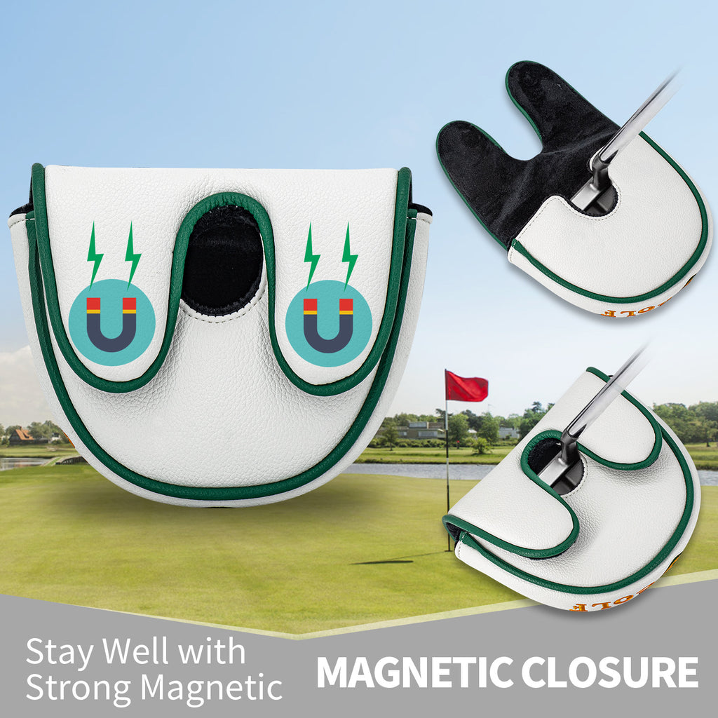 Golf Half Mallet Putter Cover Headcover  Creative Fruit Embroidery Gift for Men Women