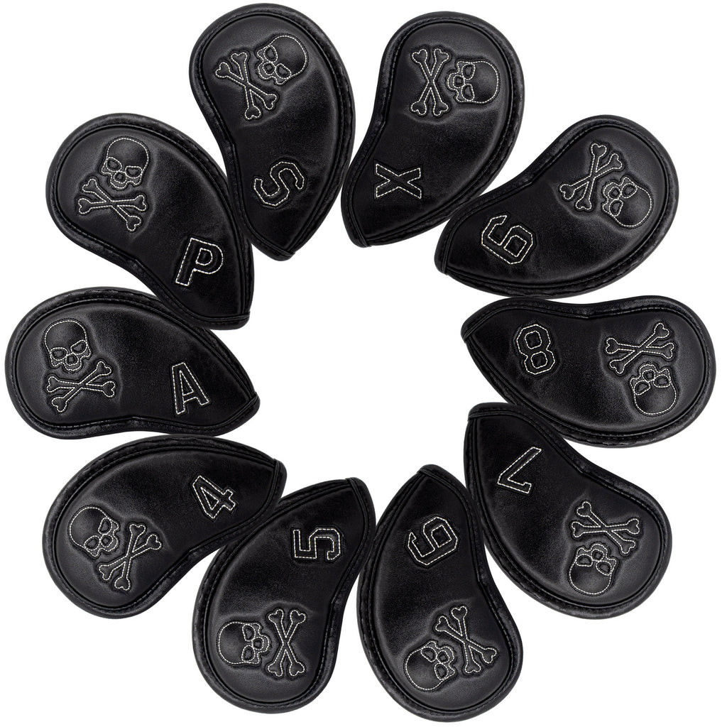 Skull Pattern Embroidery head covers for golf irons