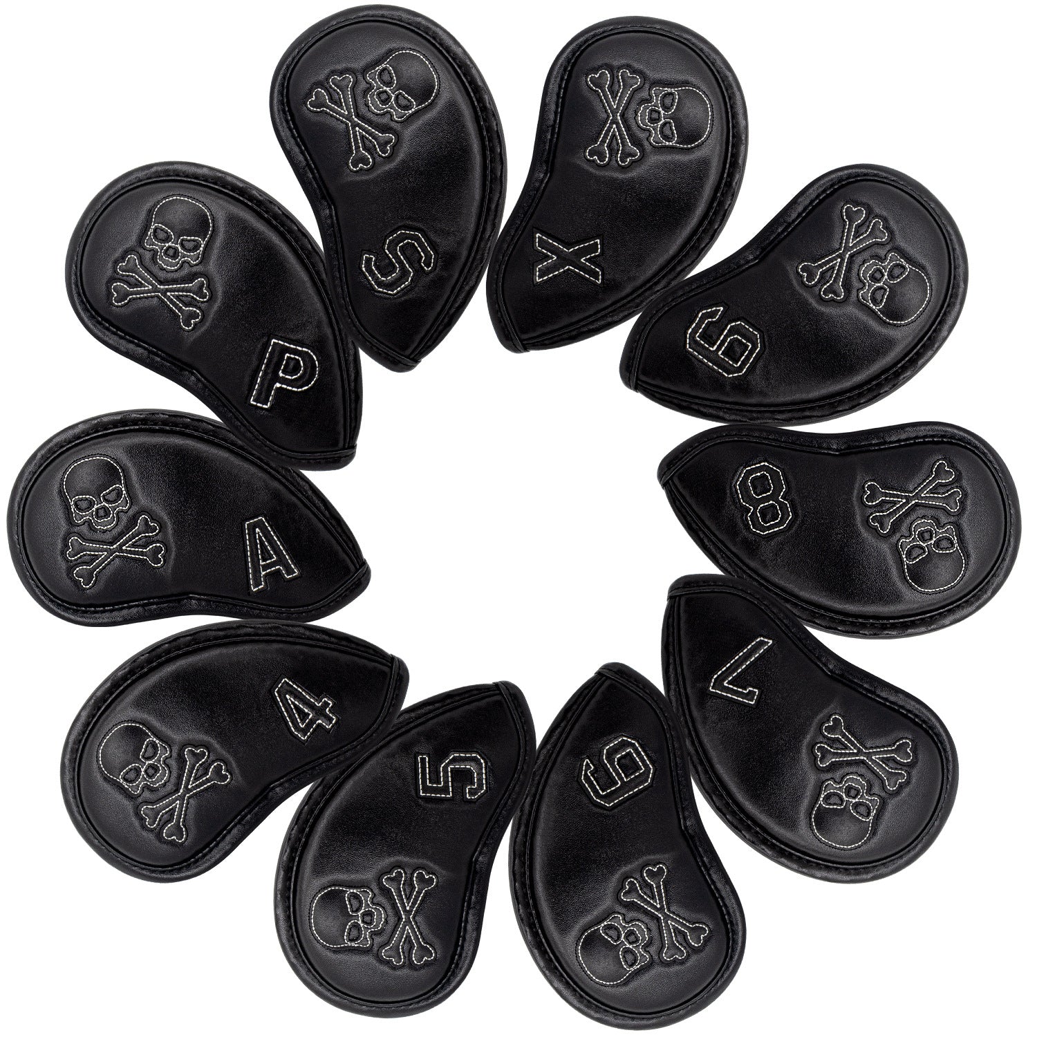 Skull Pattern Embroidery head covers for golf irons