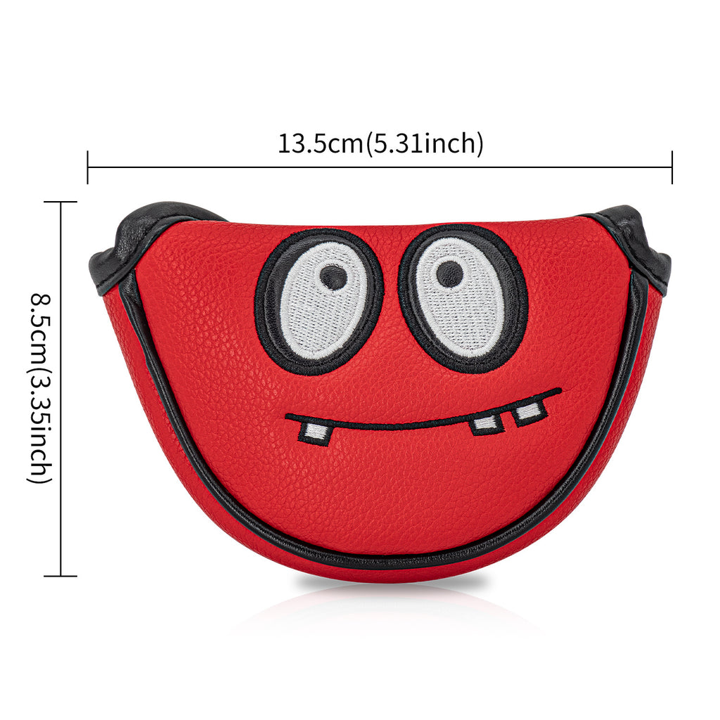 Funny Little Monster Leather Mallet Putter Covers Golf Head Covers