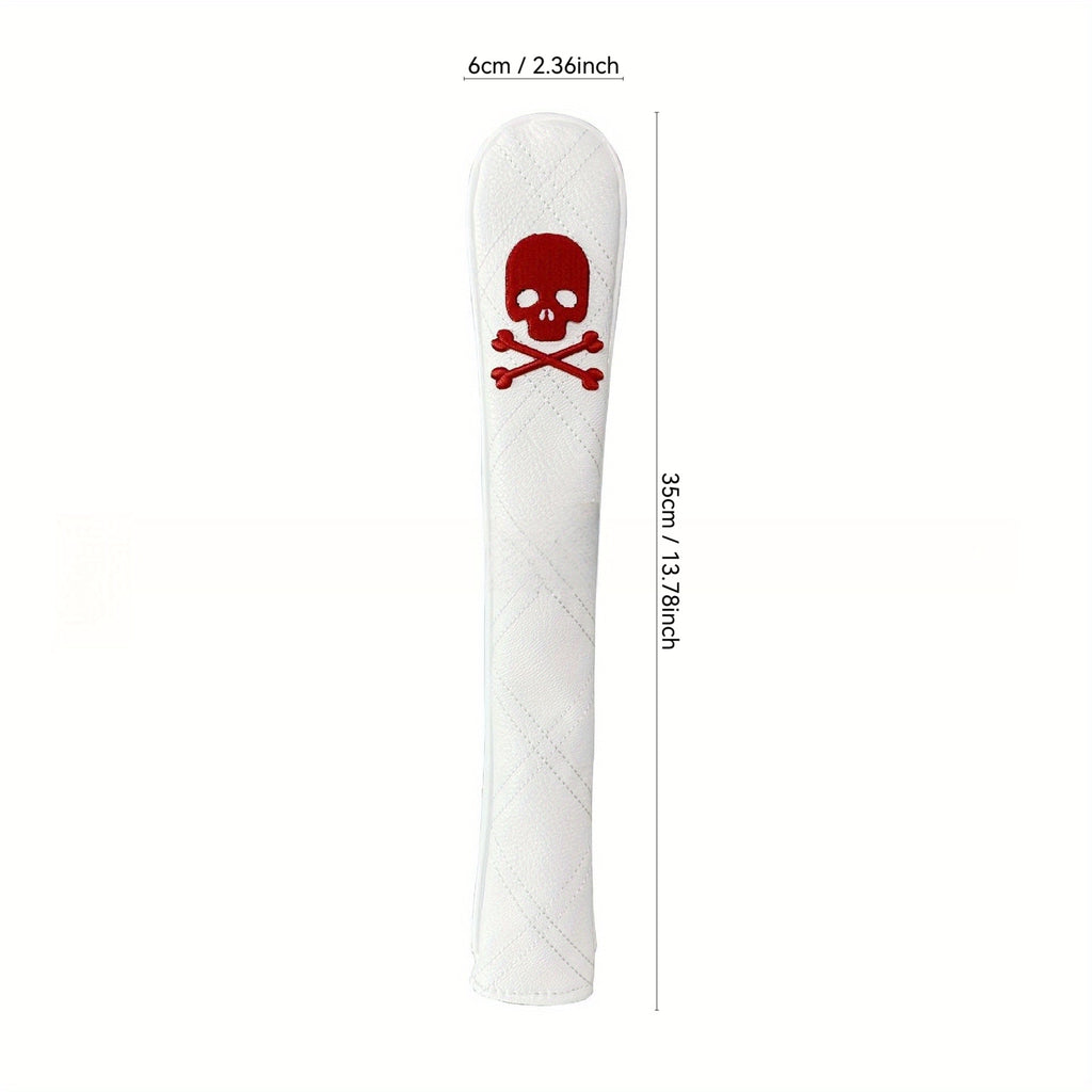 Personalized Skull Embroidery alignment sticks golf cover