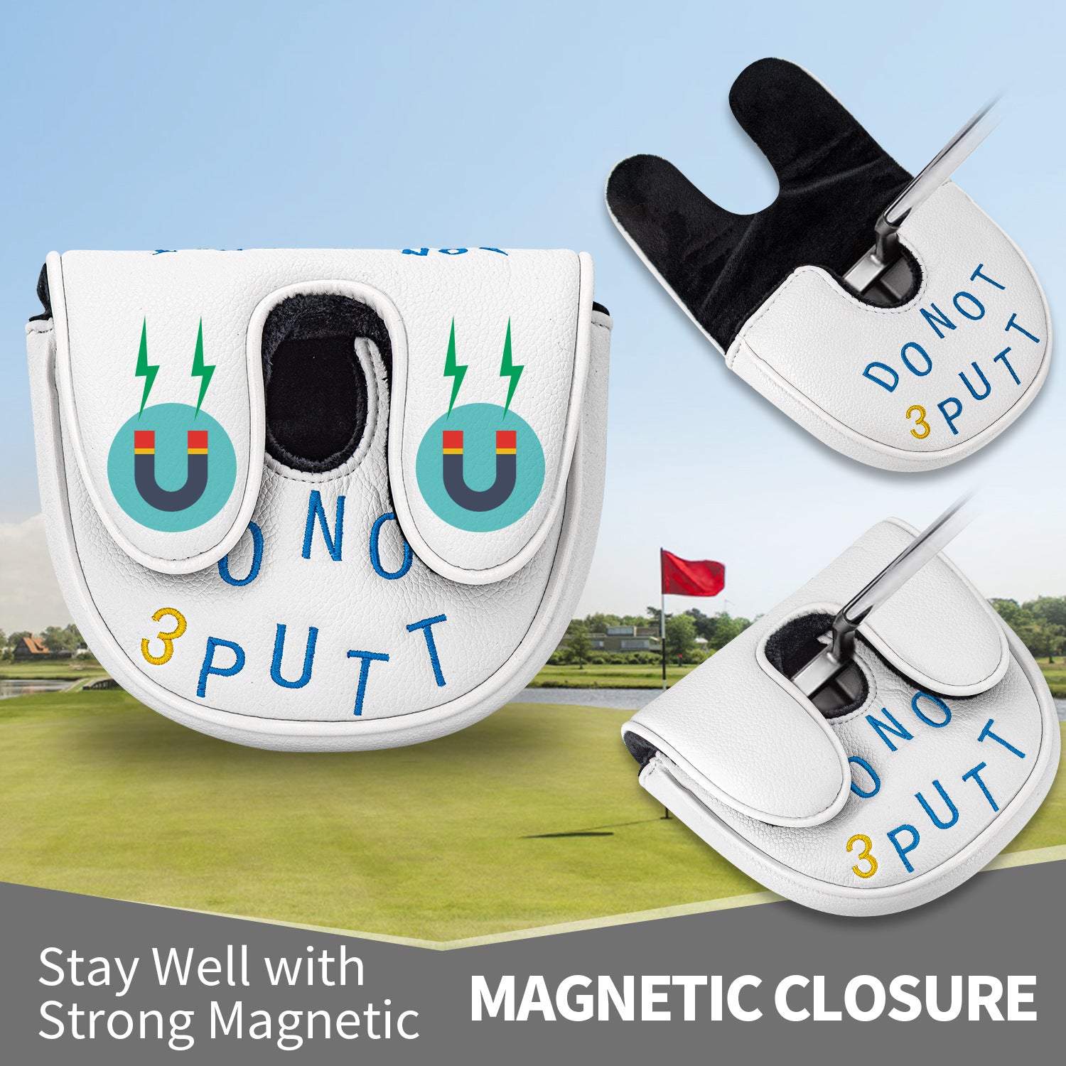 Golf Club Covers Driver Cover Fairway Wood Cover Hybrid Cover Leather Mallet Putter Cover Blade Iron Cover