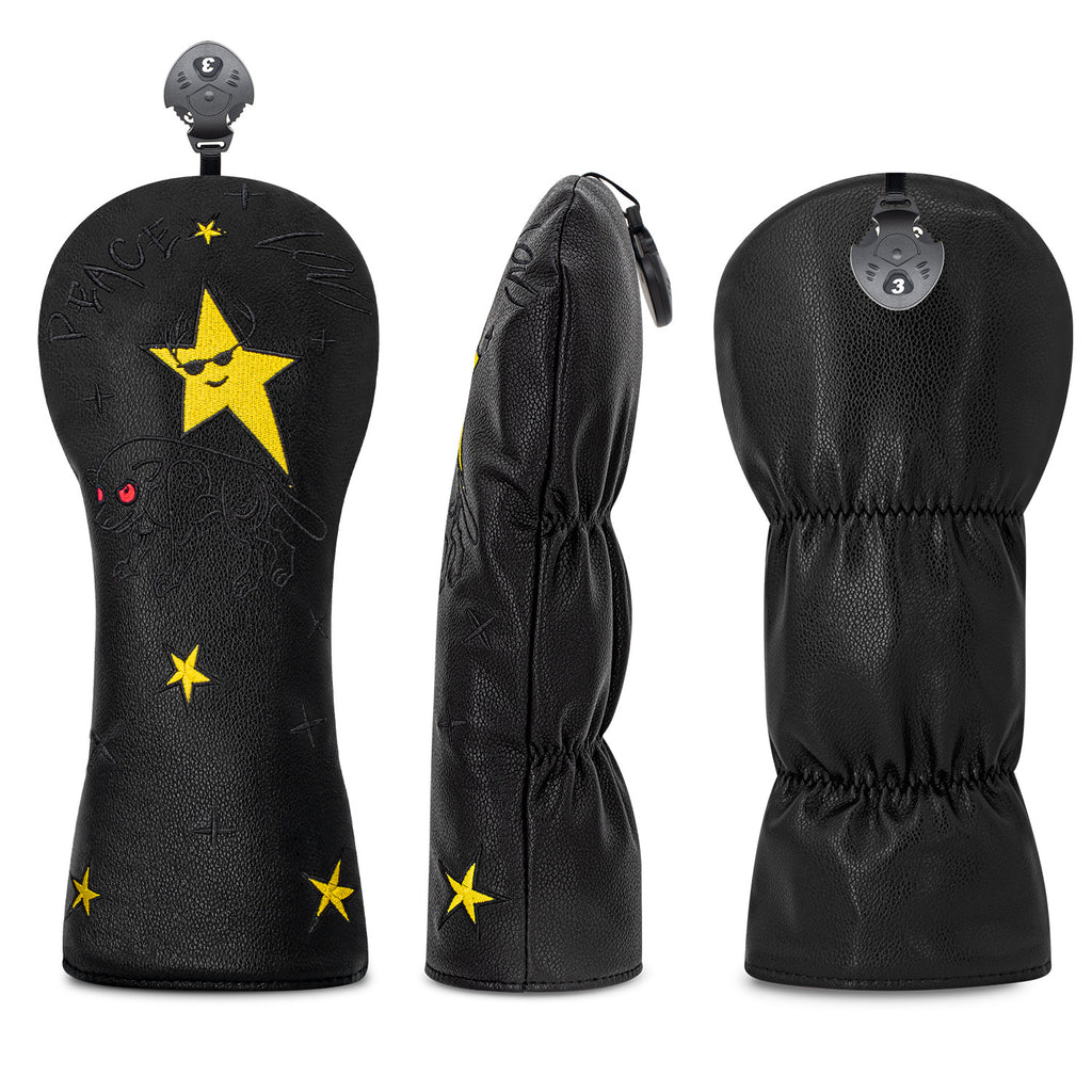 Five-Pointed Star Embroidery Golf Club Covers