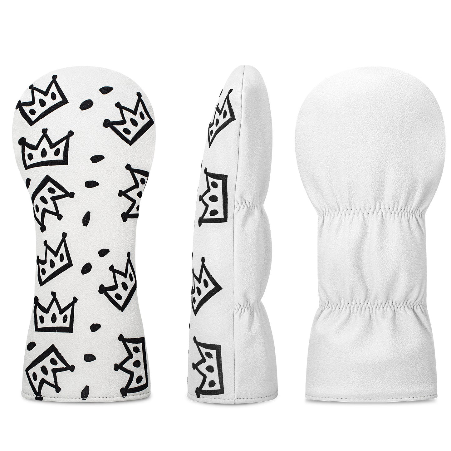 Golf Club Head Covers,4pcs or 1pc USA Golf Head Covers for Woods and Driver Fairway Hybrid - PU Leather Mallet Blade Putter for Men Women Golf Enthusiast