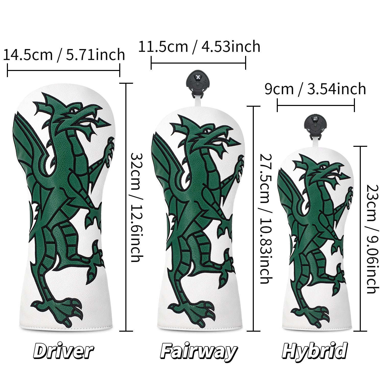 Welsh Dragon Golf Club Head Covers for Most Brands
