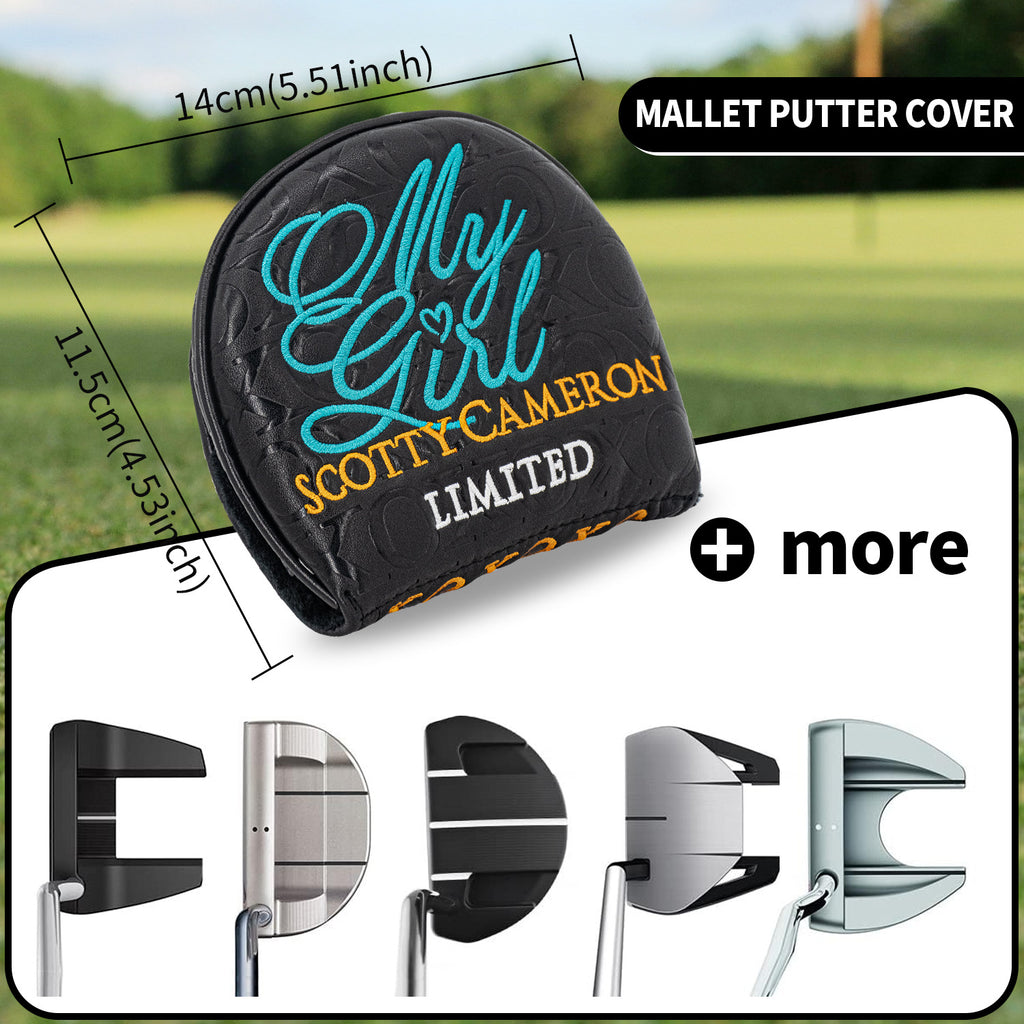 Putter Cover Half Mallet Putter Headcover Magnetic Mid Mallet Putter HeadcoverClub Protector