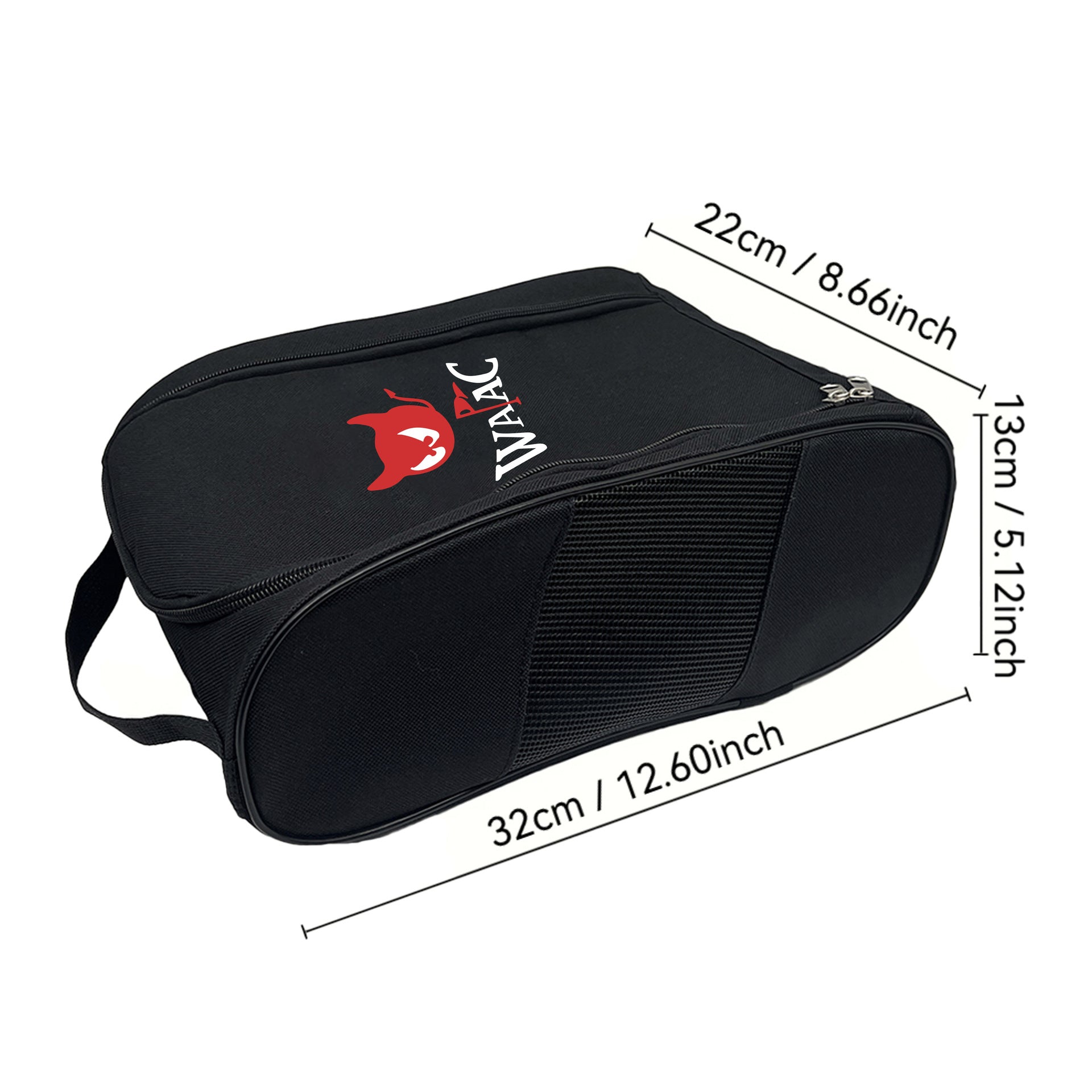 Little Devil Pattern Outdoor Golf Shoes Bags Travel Shoes Bags Zippered Sport Shoes Bag