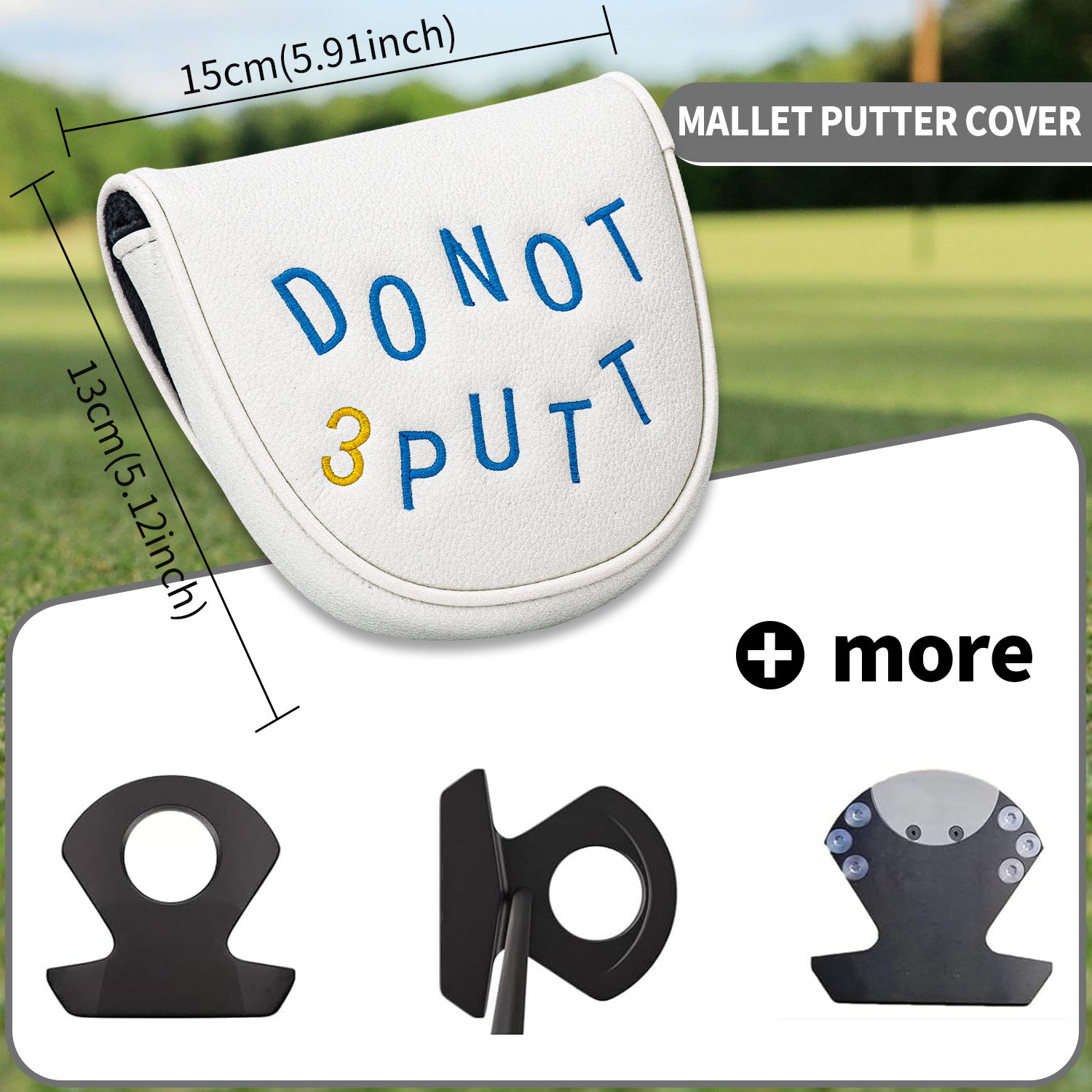 Golf Club Covers Driver Cover Fairway Wood Cover Hybrid Cover Leather Mallet Putter Cover Blade Iron Cover