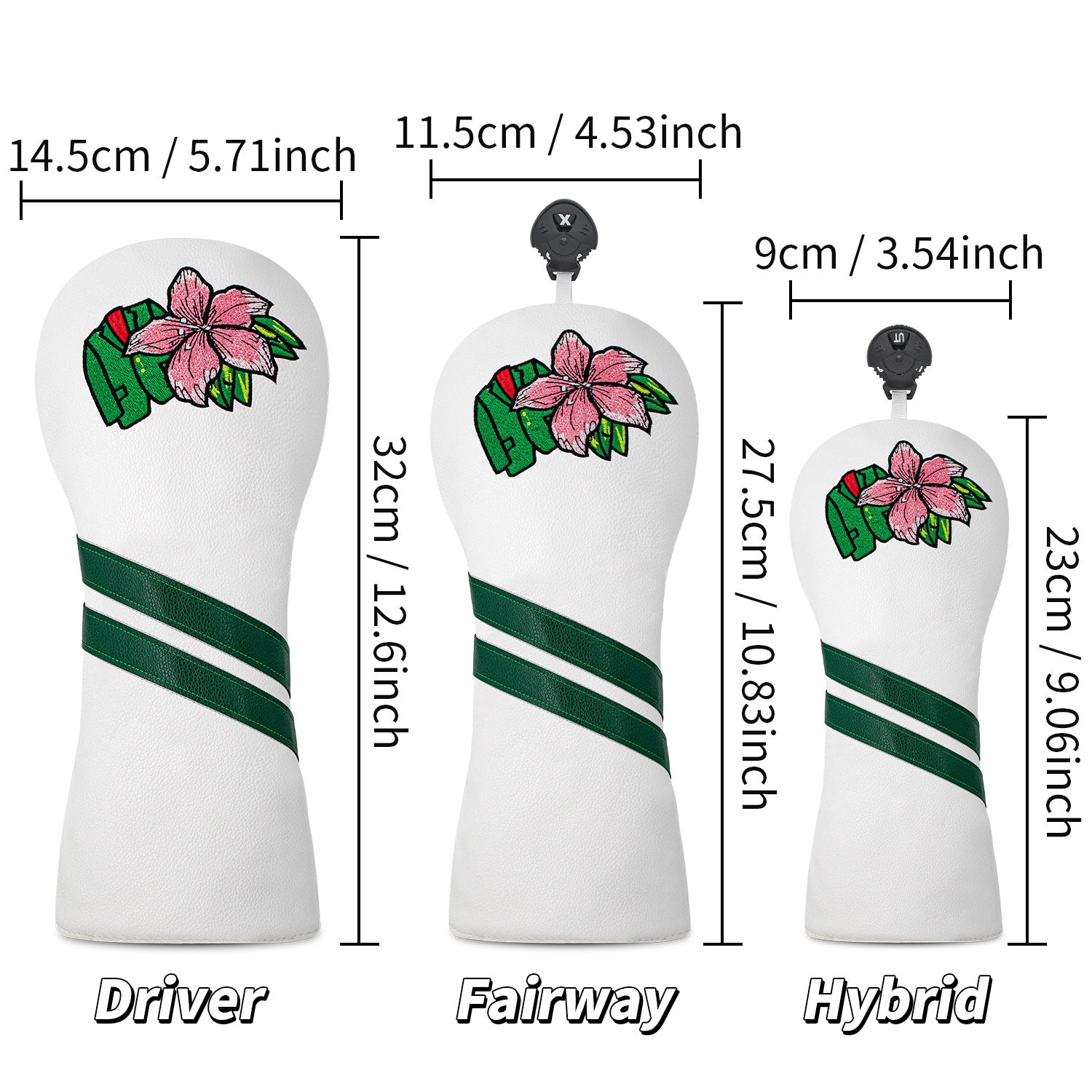 Cherry Blossom Embroidered Golf Head Covers for Most Brand