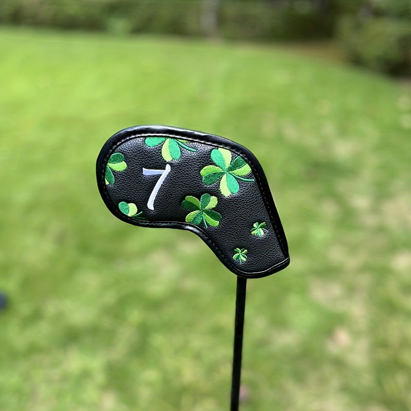 Four-Leaf Clover Embroidered golf club iron covers