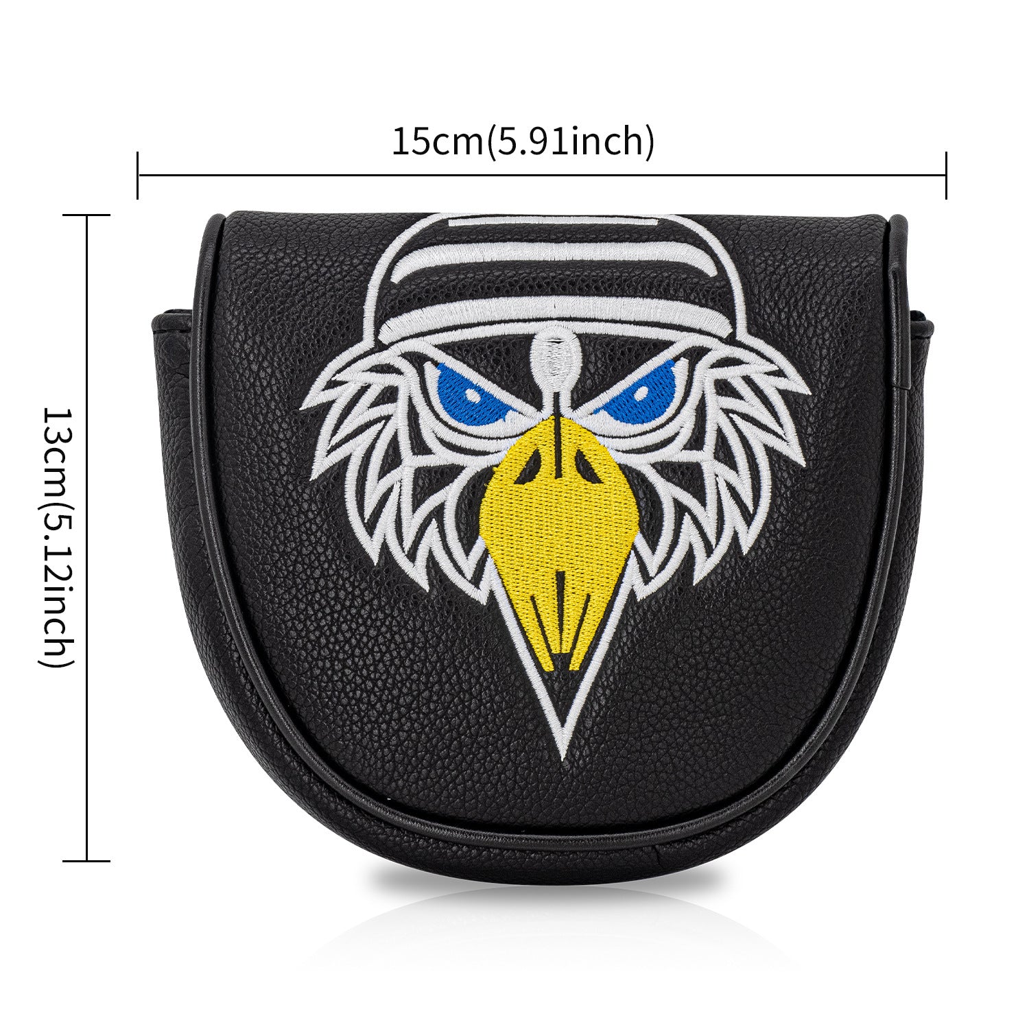 Embroidered eagle head custom putter covers
