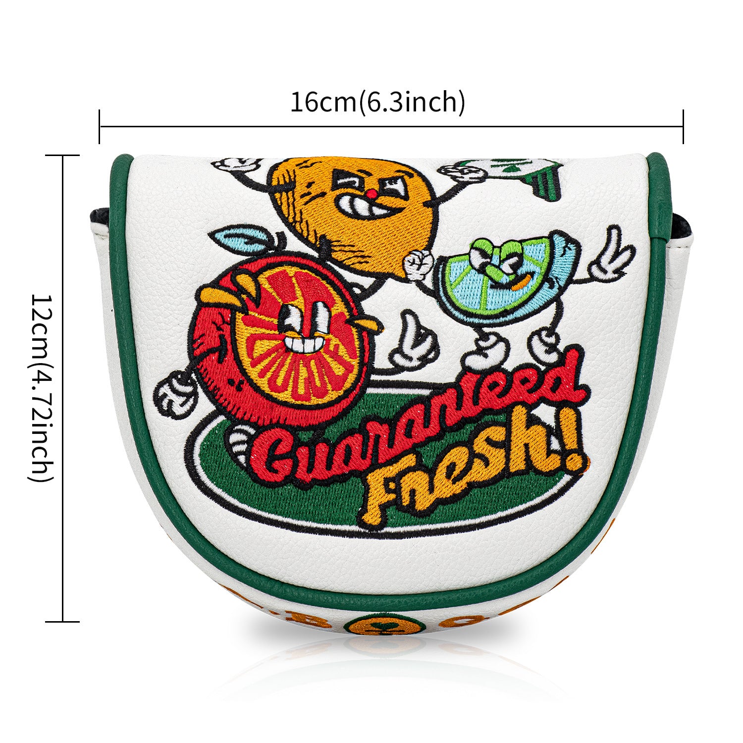 Golf Half Mallet Putter Cover Headcover  Creative Fruit Embroidery Gift for Men Women