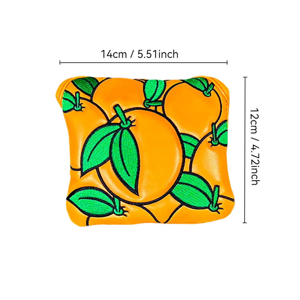 Golf Club Covers Orange Golf Head Cover Driver Covers Fairway Wood Headcover Hybrid Cover Leather Golf Headcover for Scotty Cameron Taylormade Titleist Odyssey