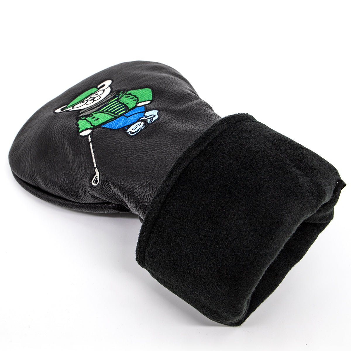 Cartoon Bear Embroidery Golf Course Headcovers  Premium PU Leather