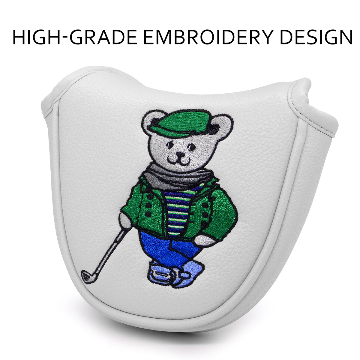 Cartoon Bear Golf Blade Cover Putter Headcover Synthetic Leather Club Protection Equipment