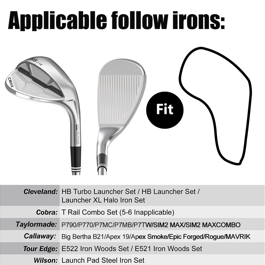 Golf Club Iron Head Covers Cartoon Bear Collection  Set of 10  Fits Most Clubs