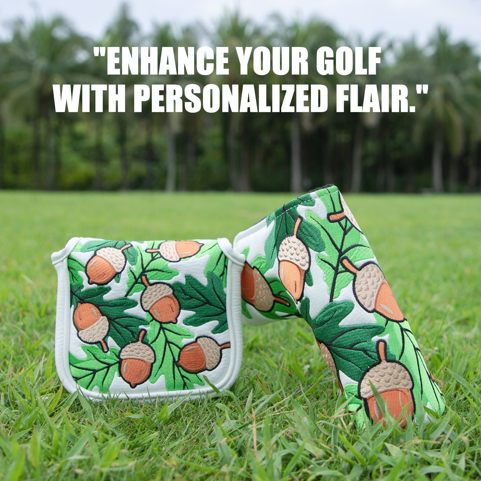 Pinecone Embroidery Pattern custom blade putter cover