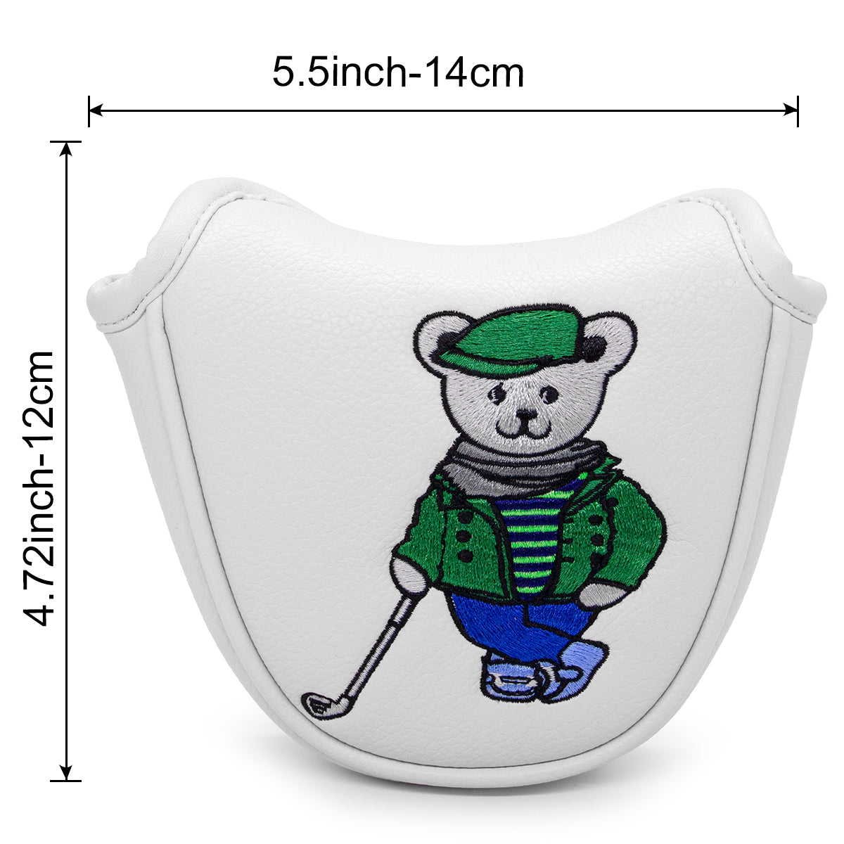 Cartoon Bear Golf Blade Cover Putter Headcover Synthetic Leather Club Protection Equipment