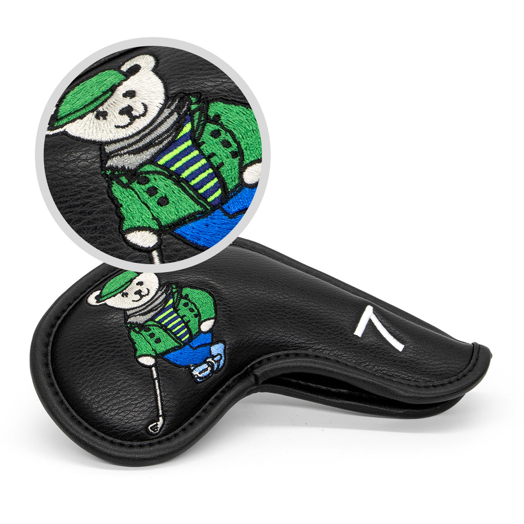 Golf Club Iron Head Covers Cartoon Bear Collection  Set of 10  Fits Most Clubs