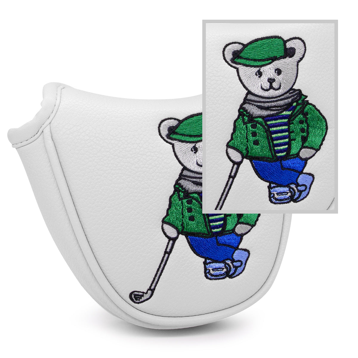 Cartoon Bear Golf Blade Cover Putter Headcover Synthetic Leather Club Protection Equipment