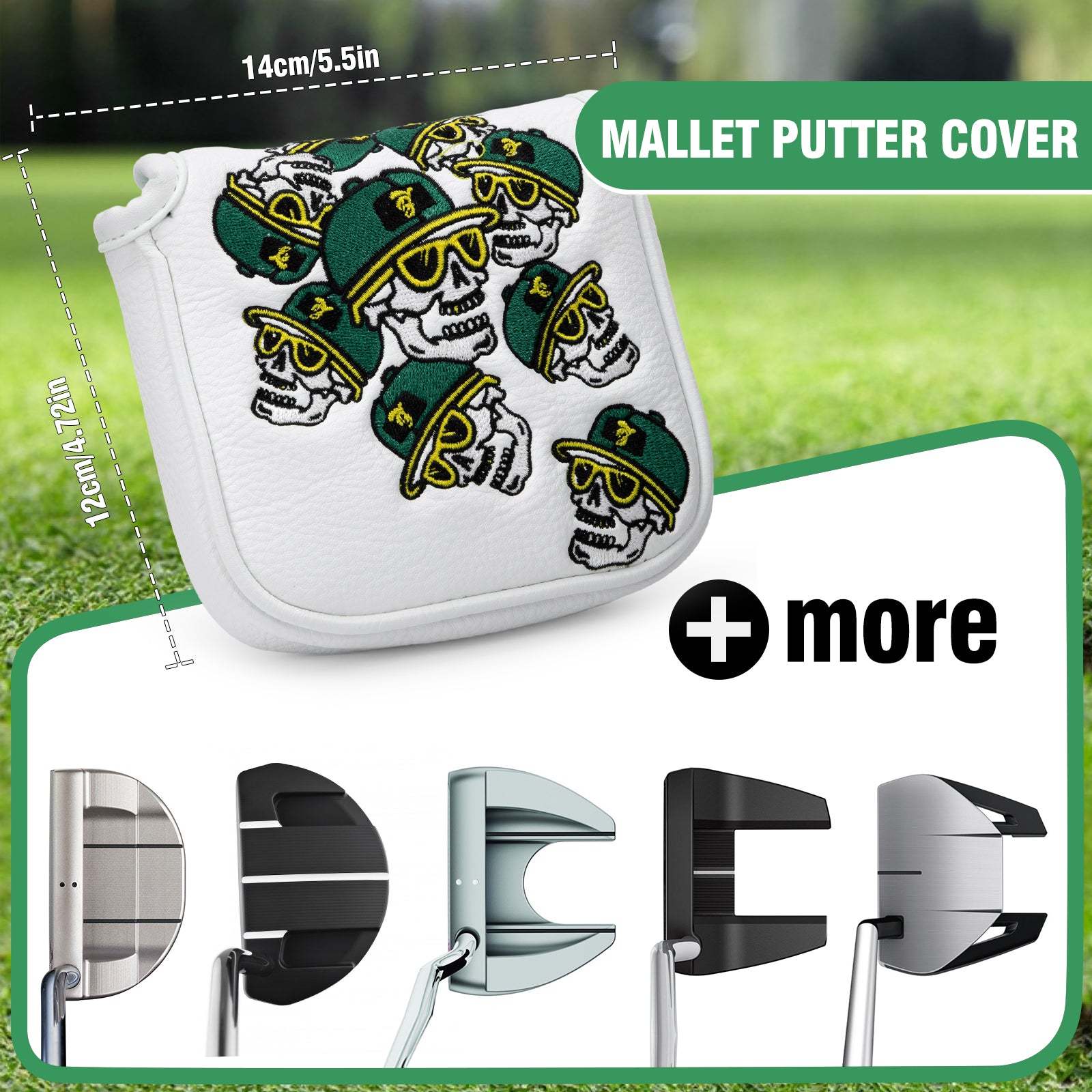 Skull Embroidered Pattern putter head only