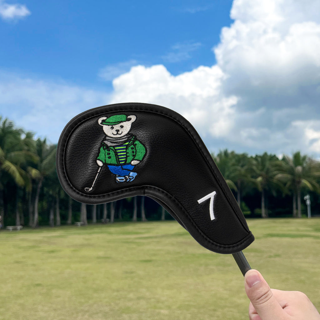 Golf Club Iron Head Covers Cartoon Bear Collection  Set of 10  Fits Most Clubs
