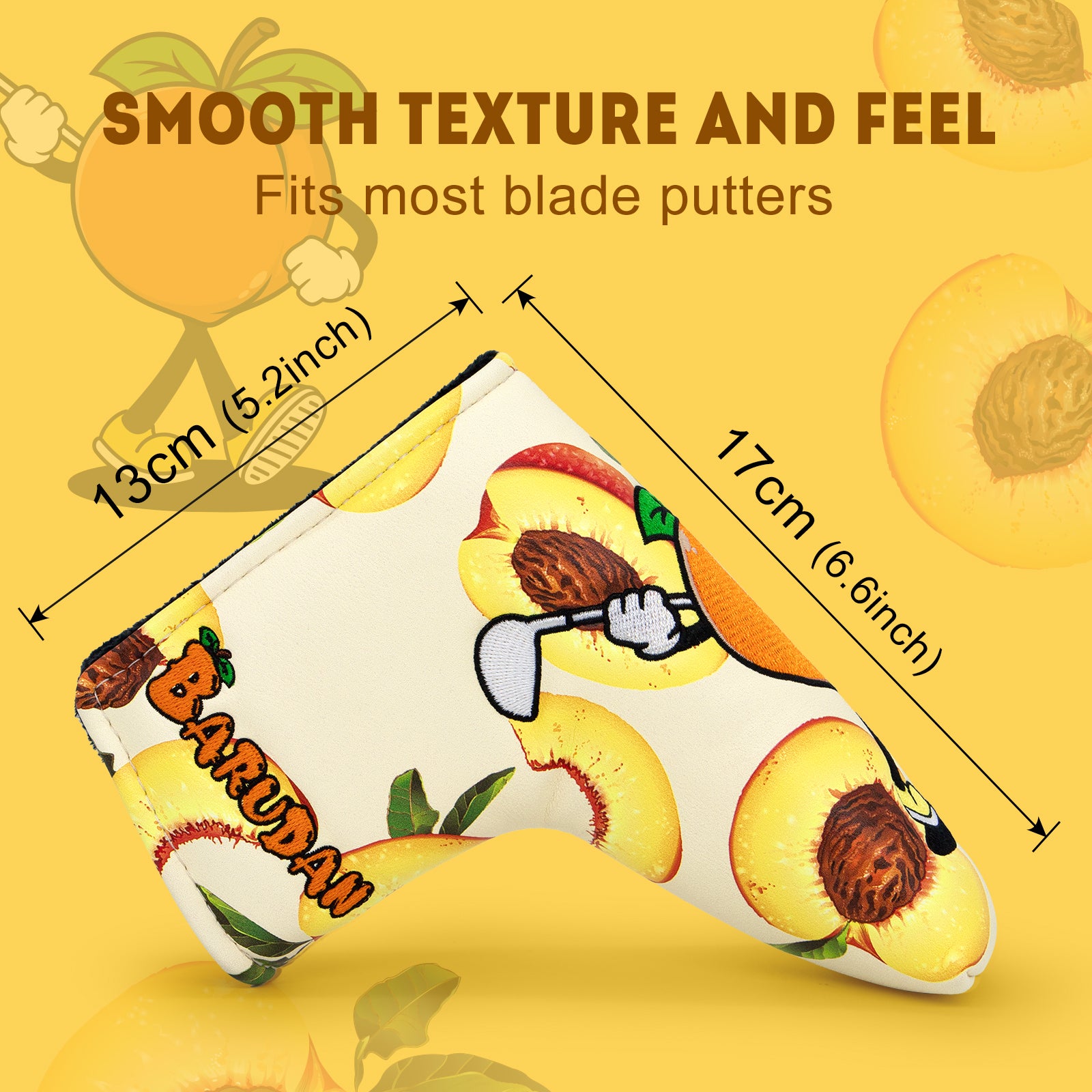 Cartoon Peach Golf Club Headcover