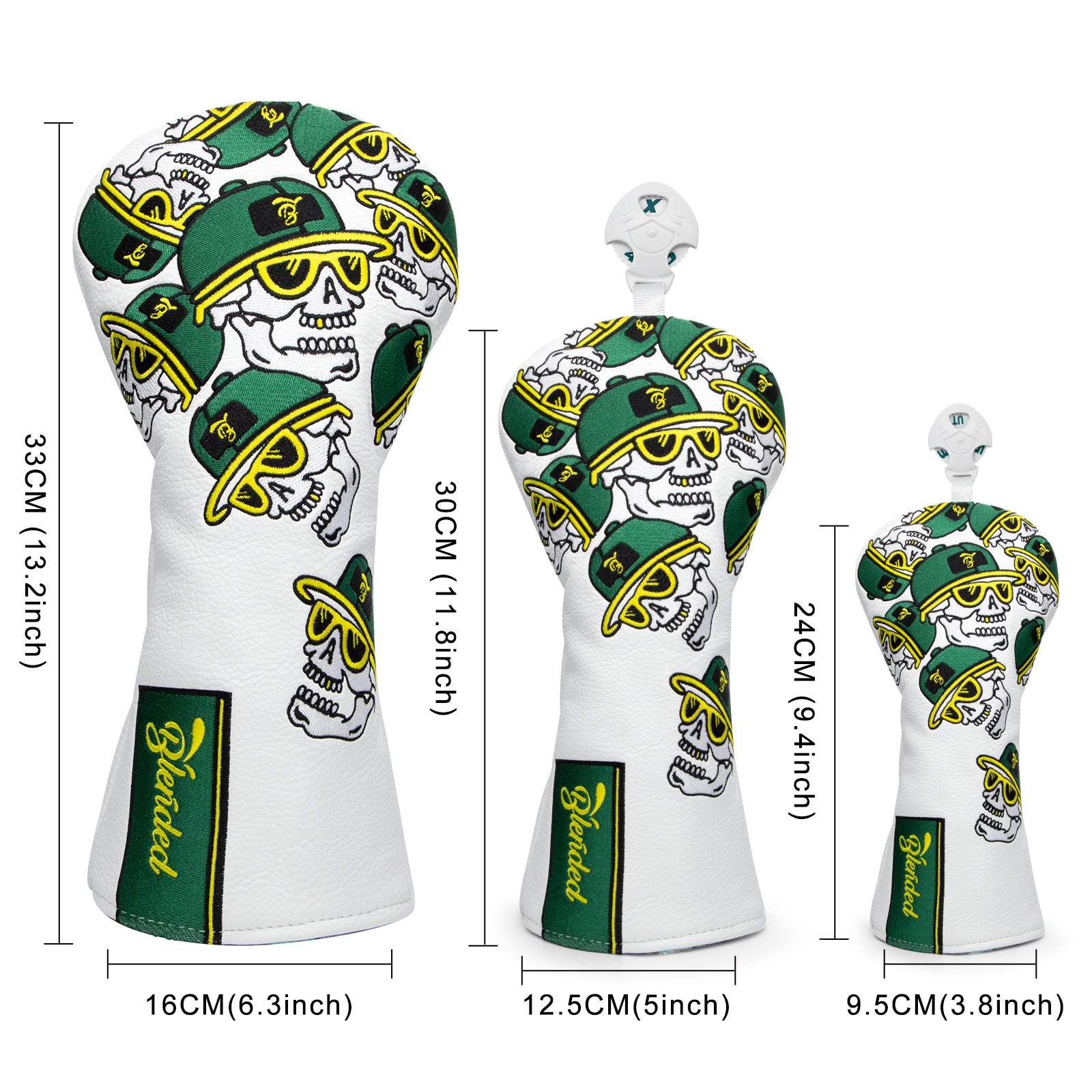 Trendy & Personalized Embroidery Skull Golf Head Covers