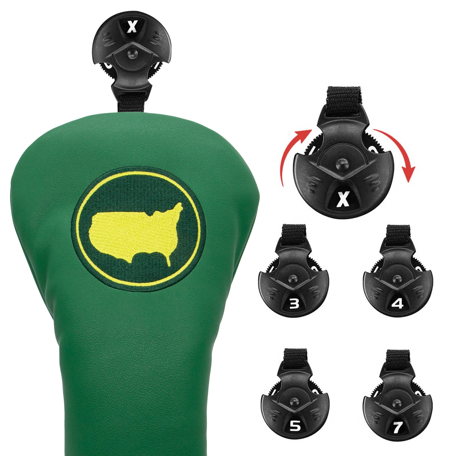 Classic Masters Style Augusta Green Golf Club Head Covers