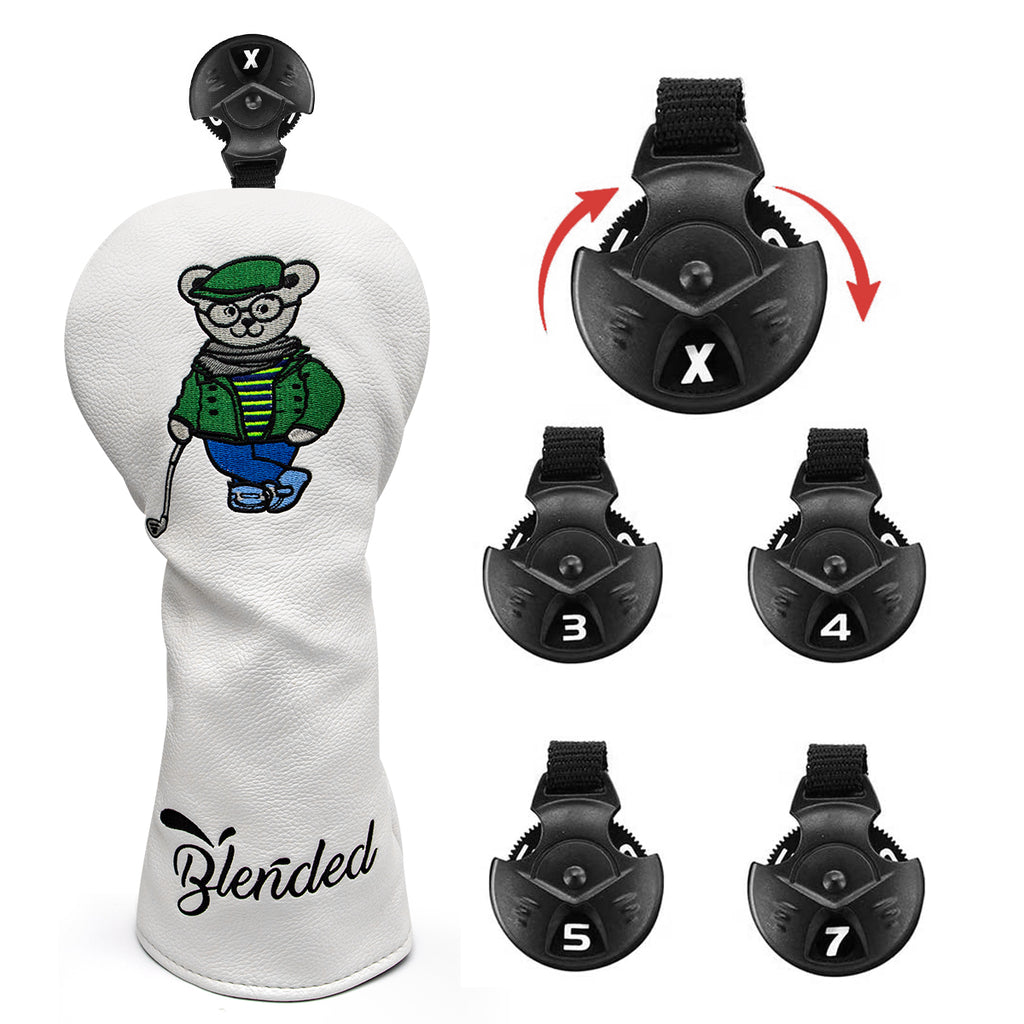 Little Bear Embroidery Funny Golf Covers Premium for All Brand