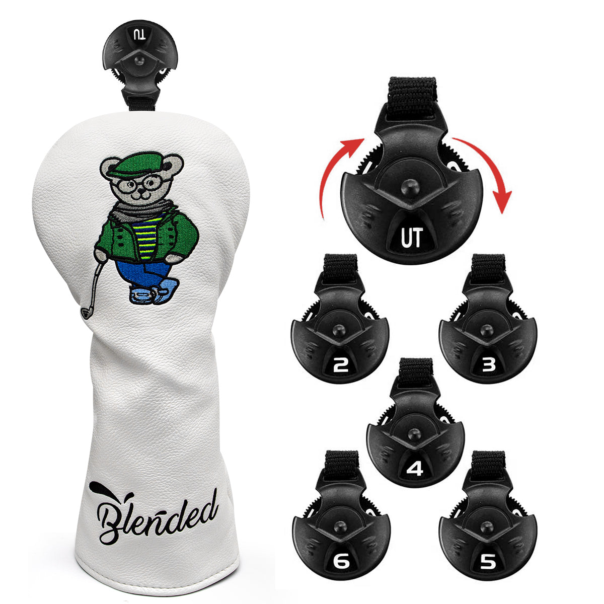 Little Bear Embroidery Funny Golf Covers Premium for All Brand