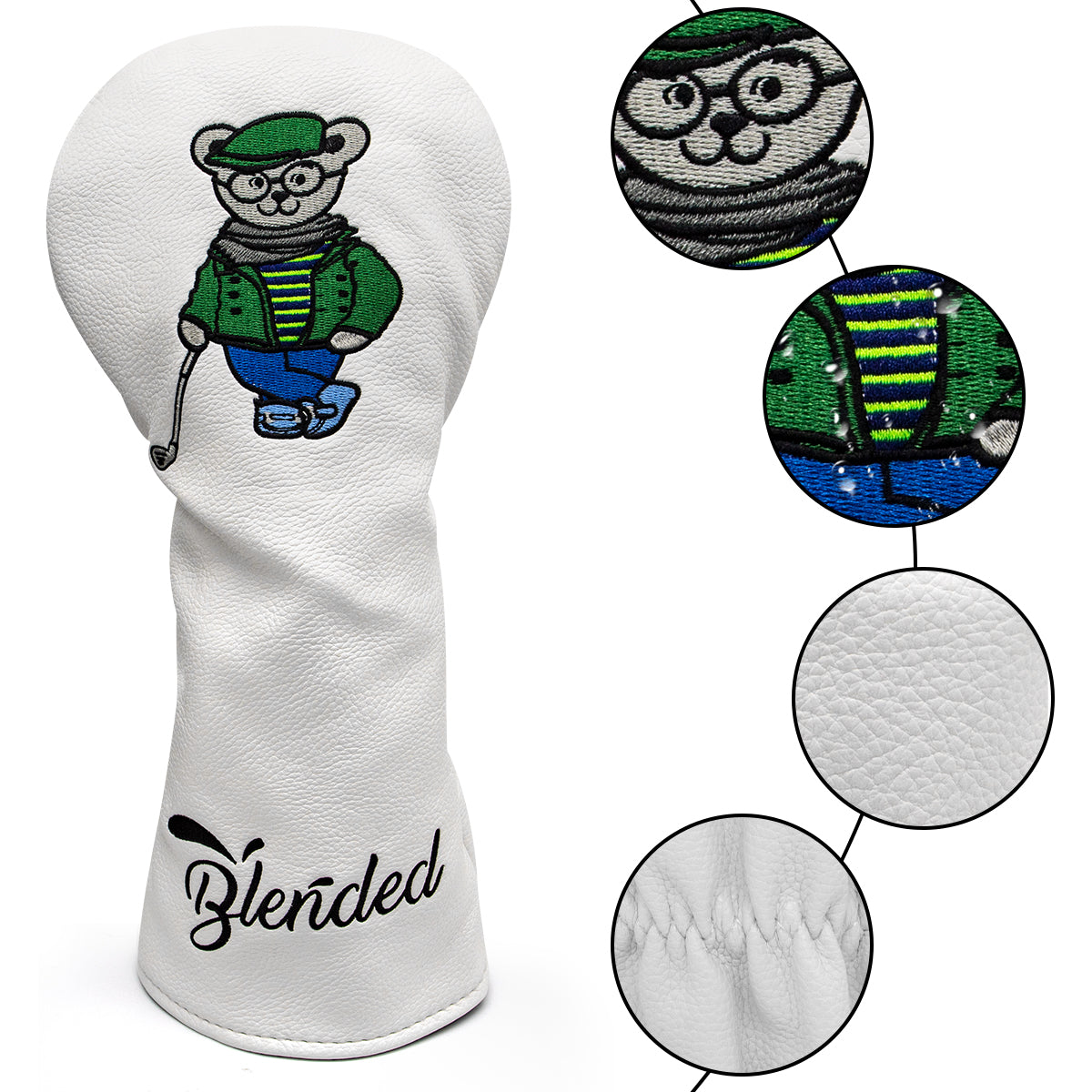 Little Bear Embroidery Funny Golf Covers Premium for All Brand