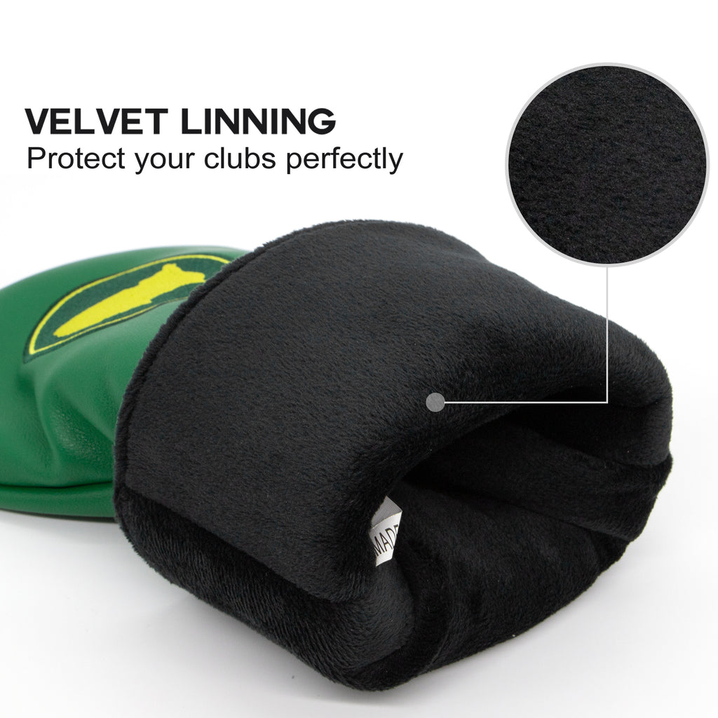 Classic Masters Style Augusta Green Golf Club Head Covers
